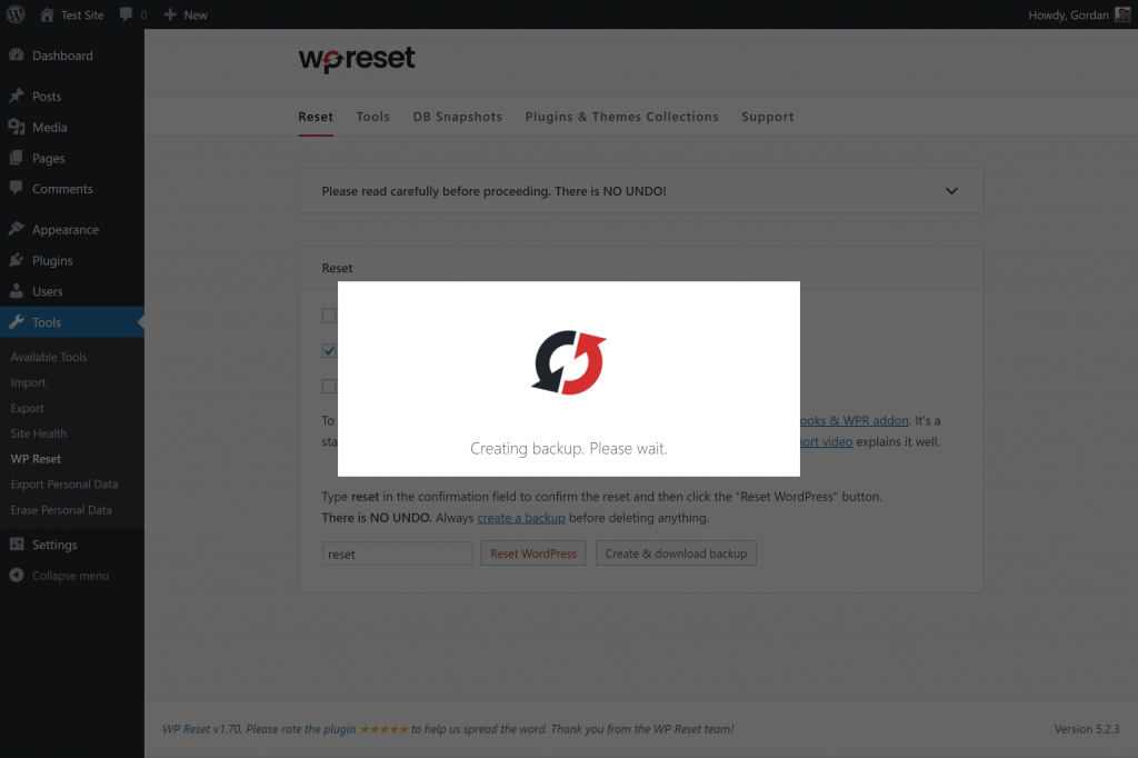 Wp reseat plugin