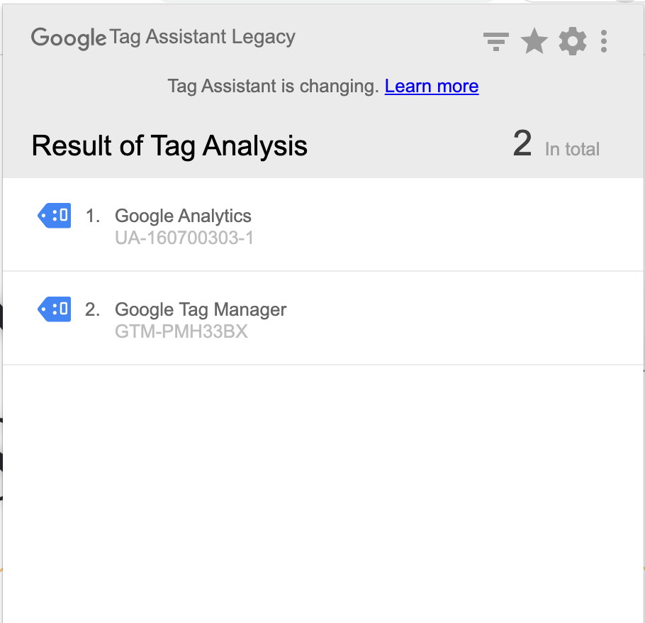 Tag assistant